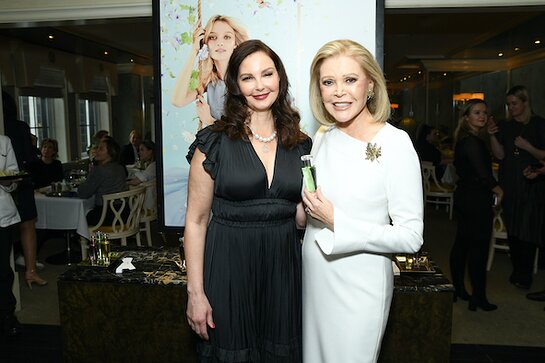 Actress Ashley Judd and Audrey Gruss at the launch of new Hope Fragrances