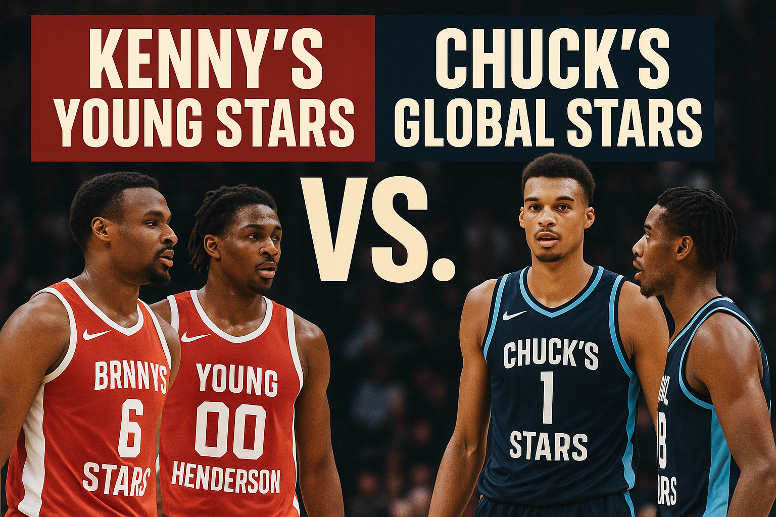 kenny’s young stars vs chuck’s global stars match player stats