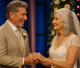 Older couple happily marrying, capturing The Golden Bachelor’s spirit.