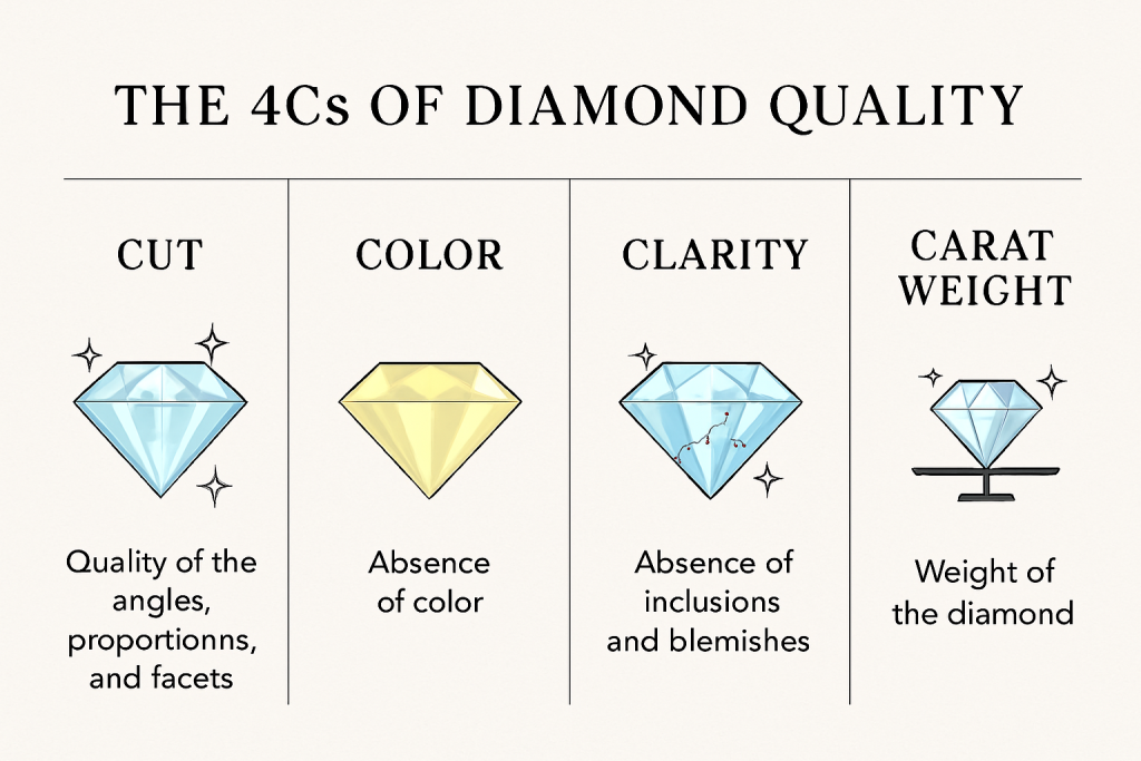 The Four Cs of diamond