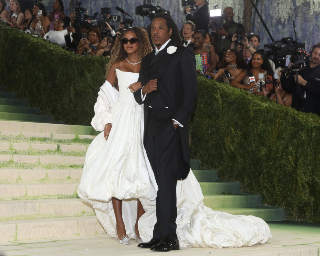 MAY 4: Blue Ivy Carter and Jay-Z attend Met Gala Celebrating "Costume Art" at The Metropolitan Museum of Art on May 4, 2026. (Photo by Udo Salters/PMC/PMC) *** Local Caption *** Blue Ivy Carter;Jay-Z