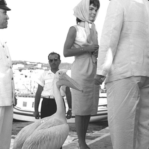 Jacqueline Kennedy Onassis in Mykonos, Greece 1963