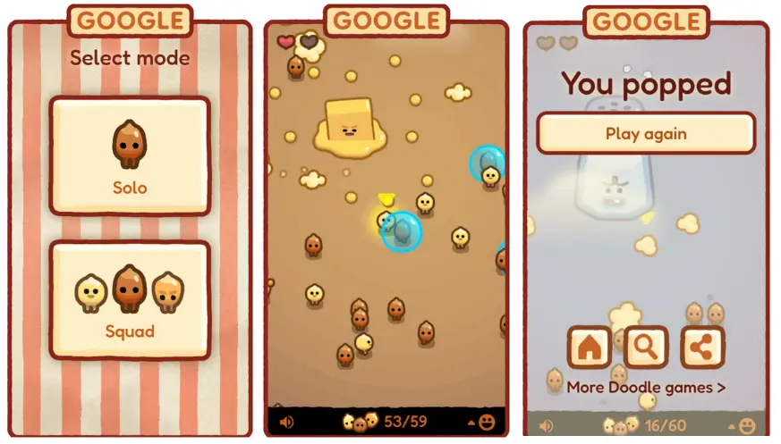 Game Mechanics: What You Are Actually Doing,Popcorn Google Doodle